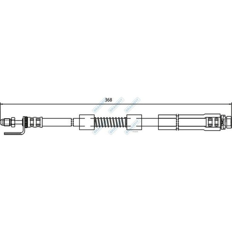 Apec Brake Hydraulic Hose Line Front fits Ford Tourneo Connect 2002-2013 1.8