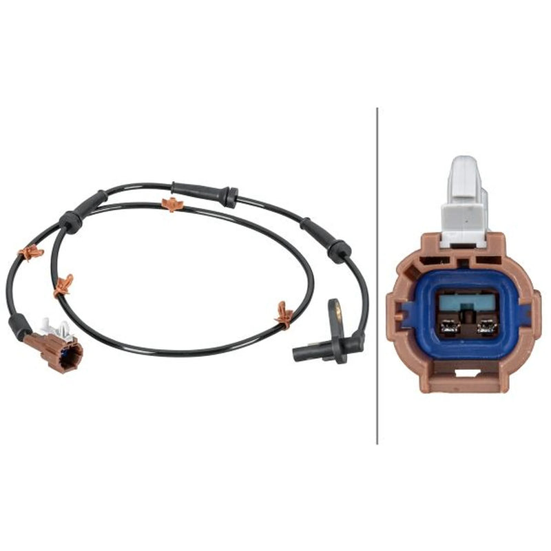 Hella ABS Wheel Speed Sensor Rear fits Nissan Qashqai +2 2008-2014 2.0