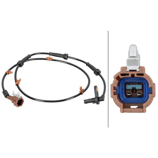 Hella ABS Wheel Speed Sensor Rear fits Nissan Qashqai +2 2008-2014 2.0