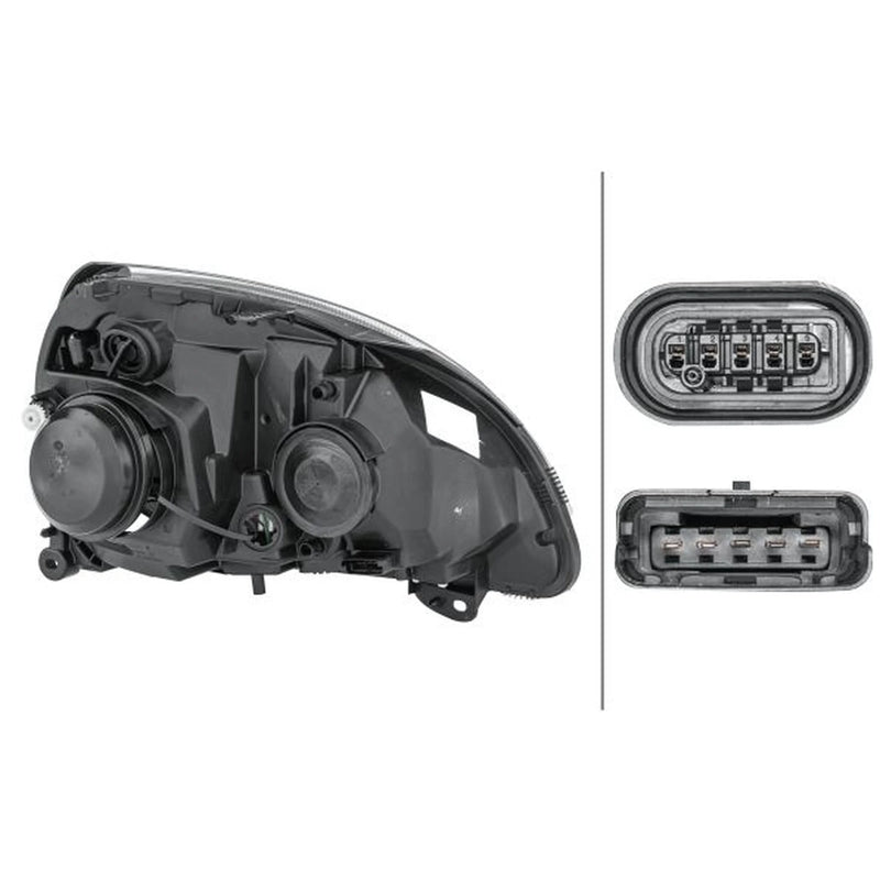 Hella Headlight Headlamp D2S/H7 Left fits Renault Clio 1998-2016