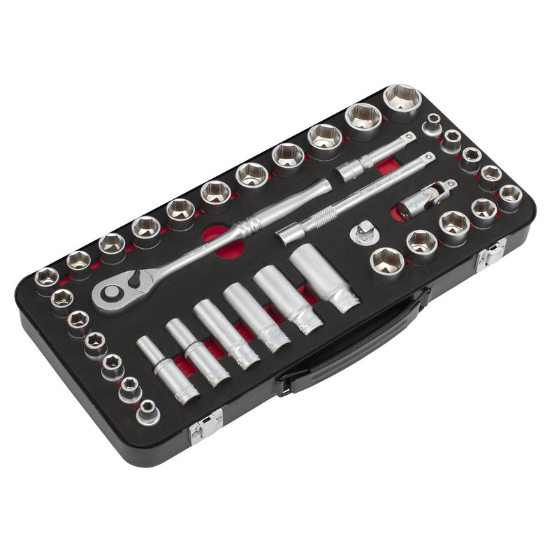 Premier Platinum Metric/Imperial Socket Set 3/8"Sq Drive 37pc Sealey Premier Platinum - Dynamic Drive
