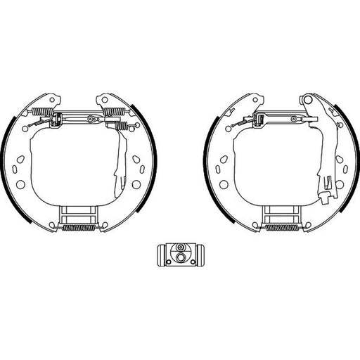 Mintex Brake Shoe Set Axle Kit fits Fiat Doblo 2001-2005 1.2 1.3 1.4 1.6 1.9