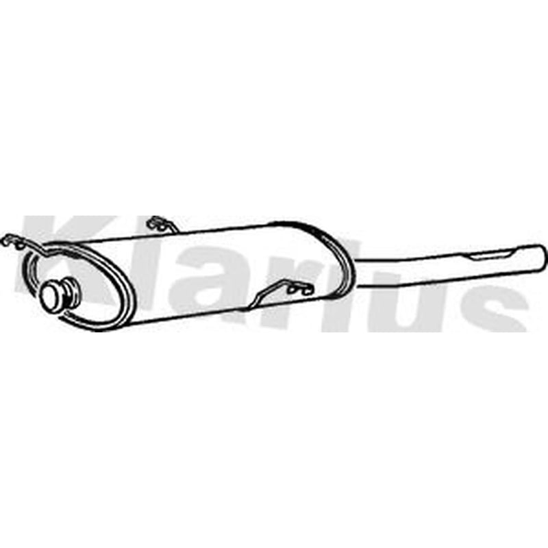 Klarius Box With Tail Pipe Rear fits Citroën Xsara 1997-2005 1.9 2.0