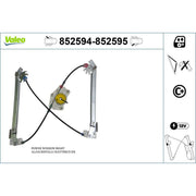 Valeo Electric Window Regulator Lifter Right Rear 852595