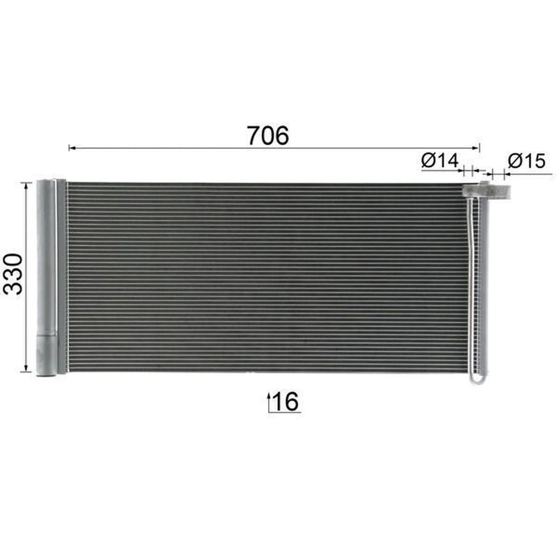 Mahle Air Conditioning Condenser fits Porsche Panamera 2009-2016 3.0 3.6 4.8