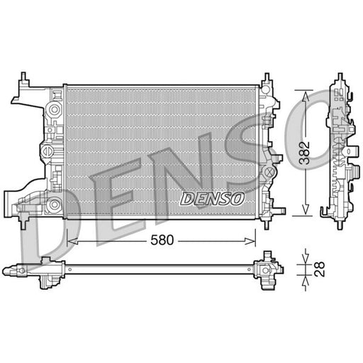 Denso Engine Radiator fits Opel Astra J 2009-2015 1.6