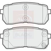 Apec Black Rear Brake Pad Set fits Hyundai I800 Travel 2008 on 2.5