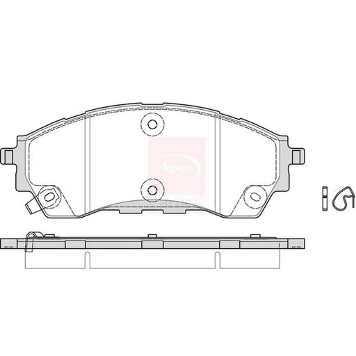 Apec Front Brake Pad Set fits Ford Ranger 2011 on 2.5
