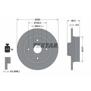 Textar 2 x Solid Brake Discs 92066100