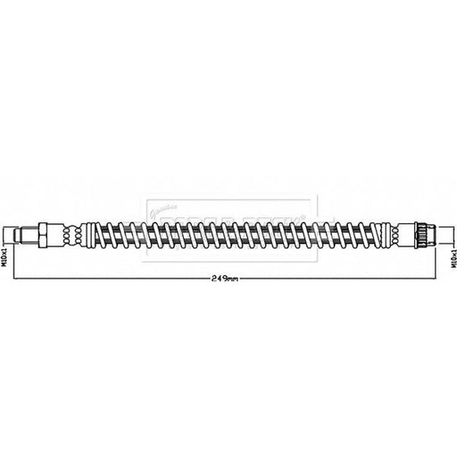 Borg & Beck Brake Hydraulic Hose Line outer BBH8480
