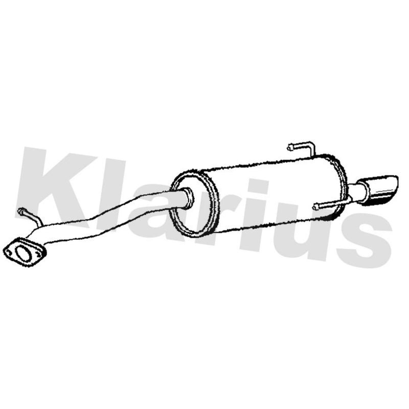 Klarius Box With Tail Pipe Rear fits Subaru Legacy Outback 1996-1999 2.5