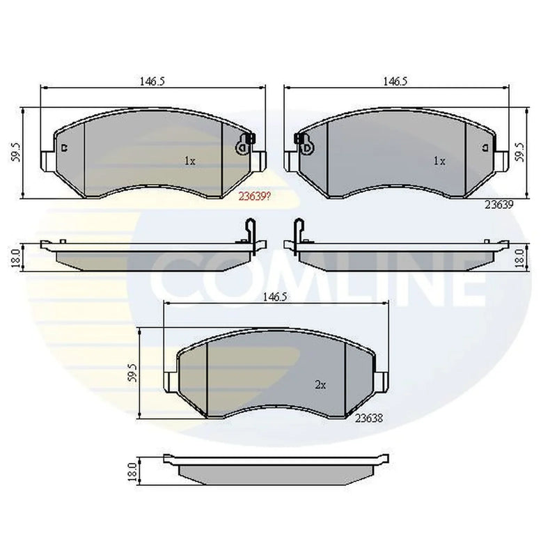Comline Front Brake Pad Set CBP31162
