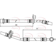 Apec Brake Hydraulic Hose Line Front Right fits Toyota Urban Cruiser 2009-2016