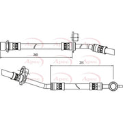 Apec Brake Hydraulic Hose Line Front Right HOS4078