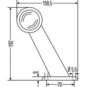 Hella Outline Marker Lamp 2XS Lateral Mounting 2XS 955 232-001 20-3410309-H 2XS