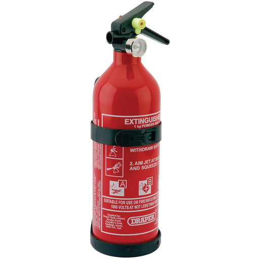Draper Dry Powder Fire Extinguisher, 1kg 22185 Draper - Dynamic Drive