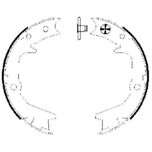 Mintex Parking Brake Shoe Set fits Mitsubishi Galant 1992-2002 1.8 2.0 2.5