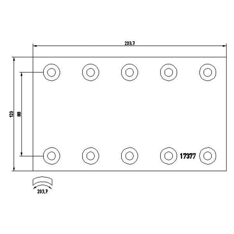 Textar Textar Cv Brake Lining Set 1737707 01057301000 1737707