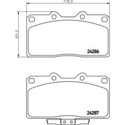 Mintex Front Brake Pad Set fits Mitsubishi 3000 GT 1989-1999 3.0