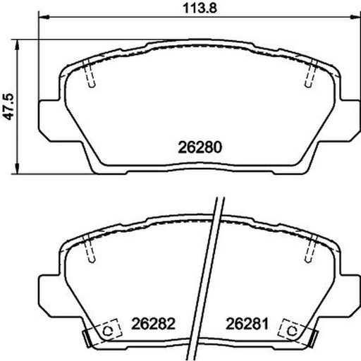 Mintex Front Brake Pad Set fits Kia Picanto III 2017-2018 1.0 1.2