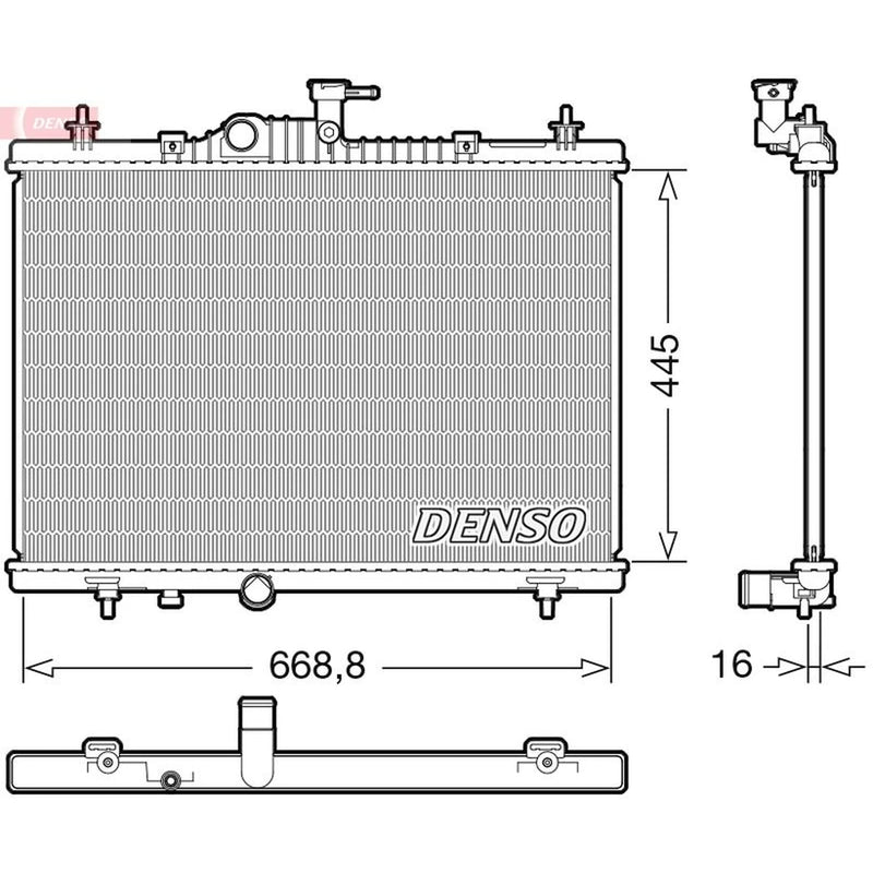Denso Engine Radiator fits Renault Koleos I 2008 on 2.0 2.5