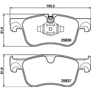 Mintex Front Brake Pad Set fits Citroën Berlingo 2018-2019 1.2 1.5 1.6