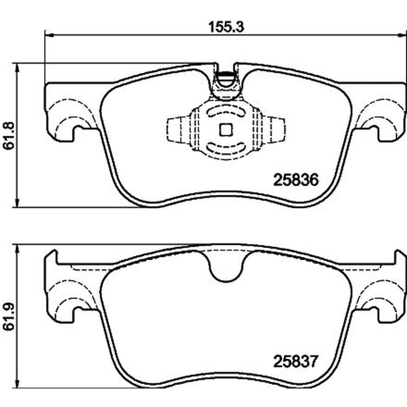 Mintex Front Brake Pad Set fits Citroën Berlingo 2018-2019 1.2 1.5 1.6