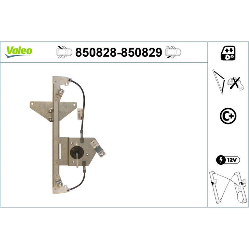 Valeo Electric Window Regulator Lifter Right Rear 850829