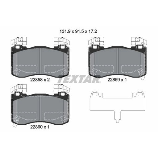 Textar Front Brake Pad Set 2285801