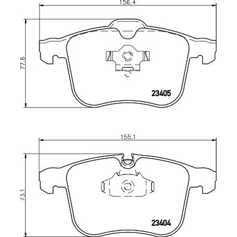 Mintex Front Brake Pad Set fits Cadillac Bls 2006-2010 1.9 2.0 2.8