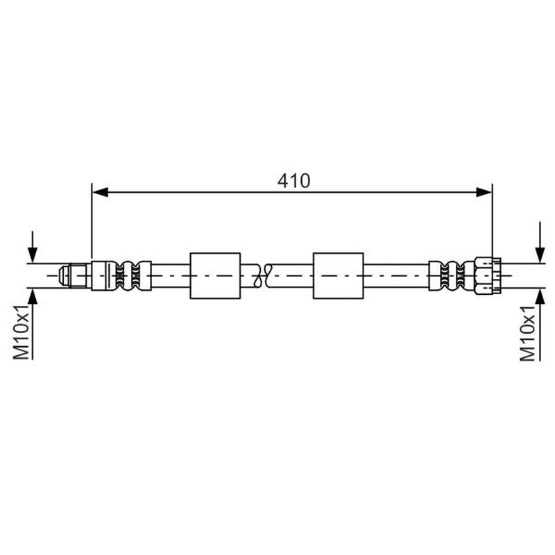 Bosch Brake Hydraulic Hose Line Front fits BMW 5 1995-2004