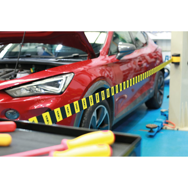 Laser Wall Mounted Magnetic Retractable Barrier 3m x 48mm 8528 Laser - Dynamic Drive