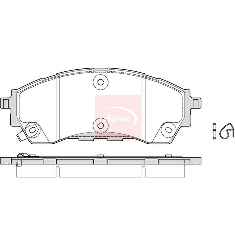 Apec Front Brake Pad Set fits Ford Ranger 2011 on 2.5