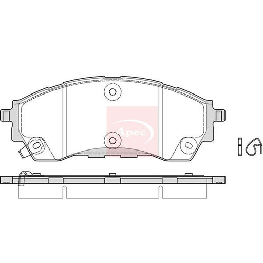Apec Front Brake Pad Set fits Ford Ranger 2011 on 2.5
