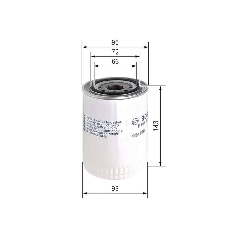 Bosch Engine Oil Filter fits Iveco Turbostar 1989-1993