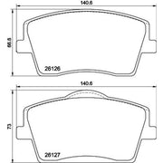 Mintex Front Brake Pad Set fits Lynk & Co 01 2018 on