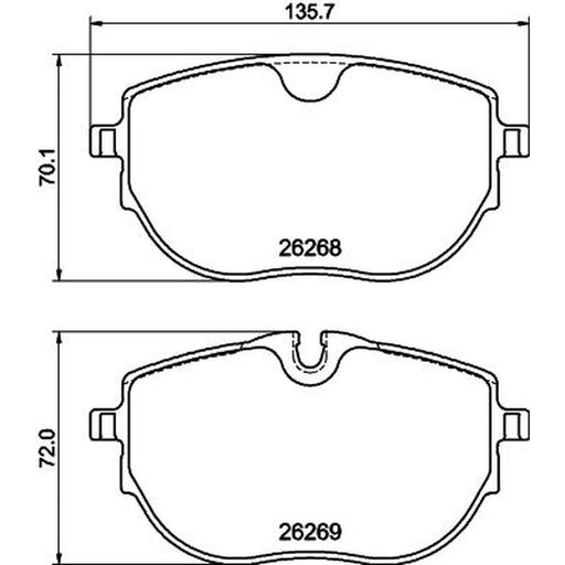 DON Front Brake Pad Set fits VW California T6 Camper 2015-2024 2.0