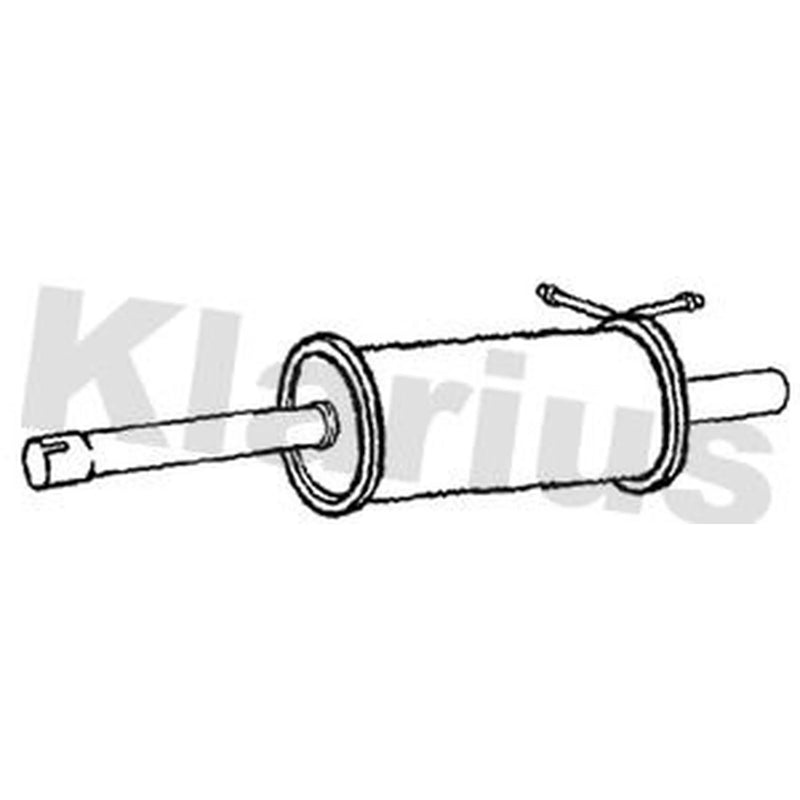 Klarius Box With Centre Pipe Centre fits Ford Transit 2007-2014 2.2