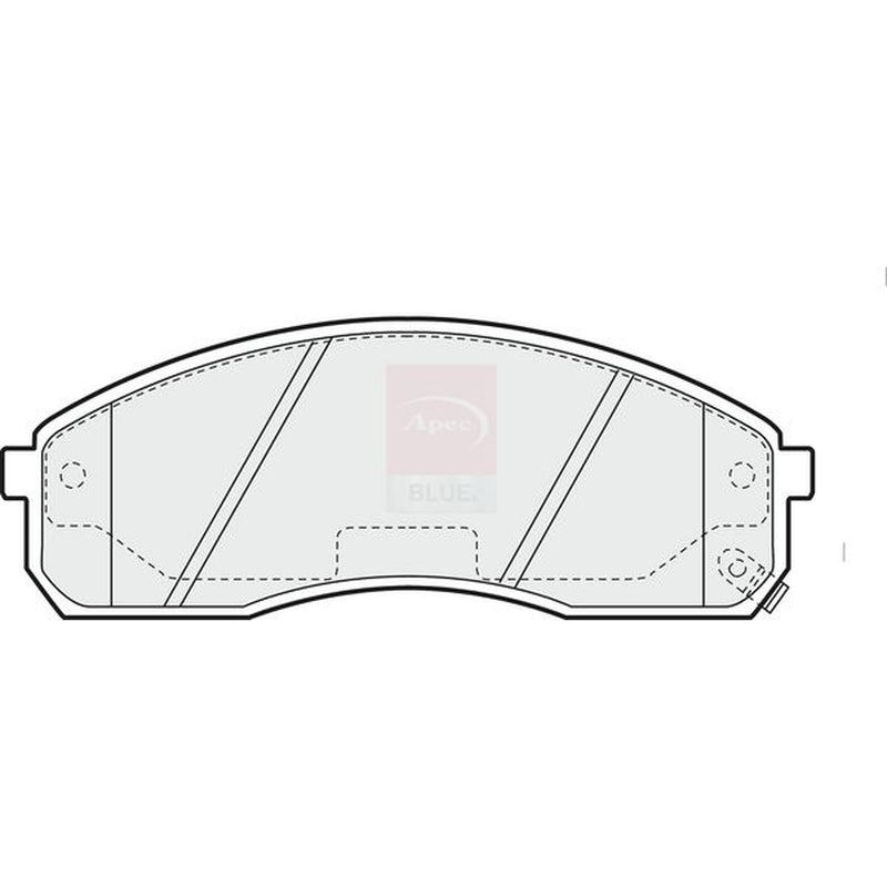Apec Front Brake Pad Set fits Kia Sedona 1999-2007 2.5 2.9