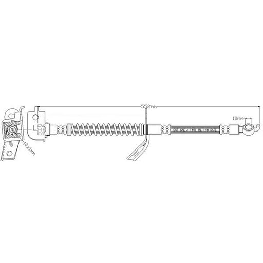 Abtex Brake Hydraulic Hose Line Front Right fits Hyundai I30 2007-2012