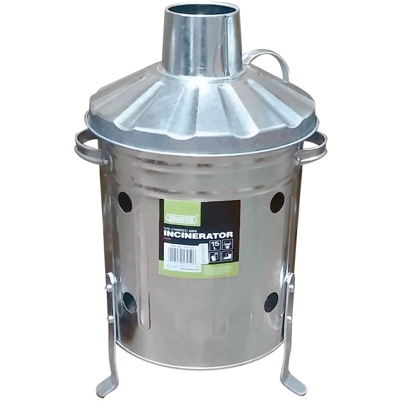 Draper Galvanised Mini Incinerator, 15L 53250 Draper - Dynamic Drive