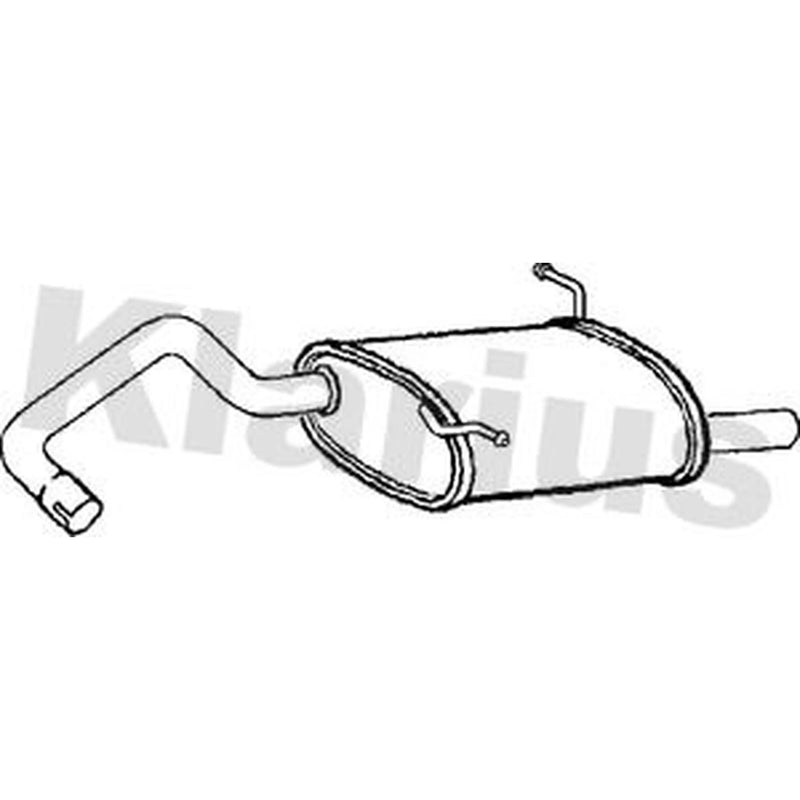 Klarius Box With Tail Pipe Rear fits Chrysler Pt Cruiser 2002-2010 2.2