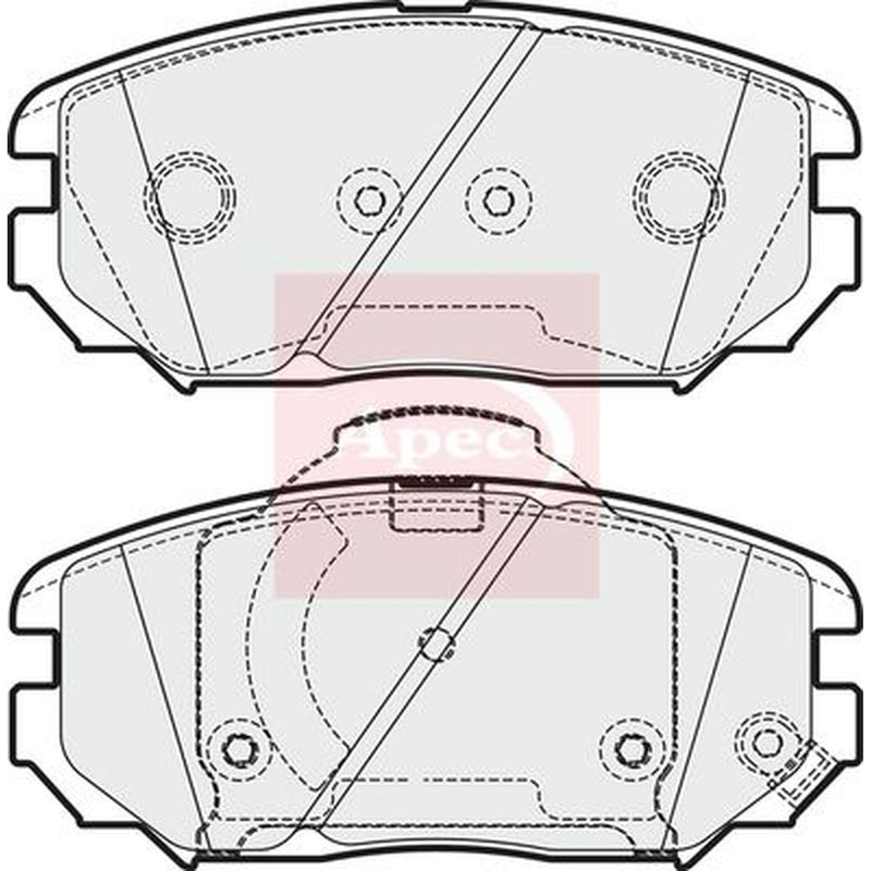 Apec Front Brake Pad Set fits Hyundai Elantra IV 2005-2011 1.6
