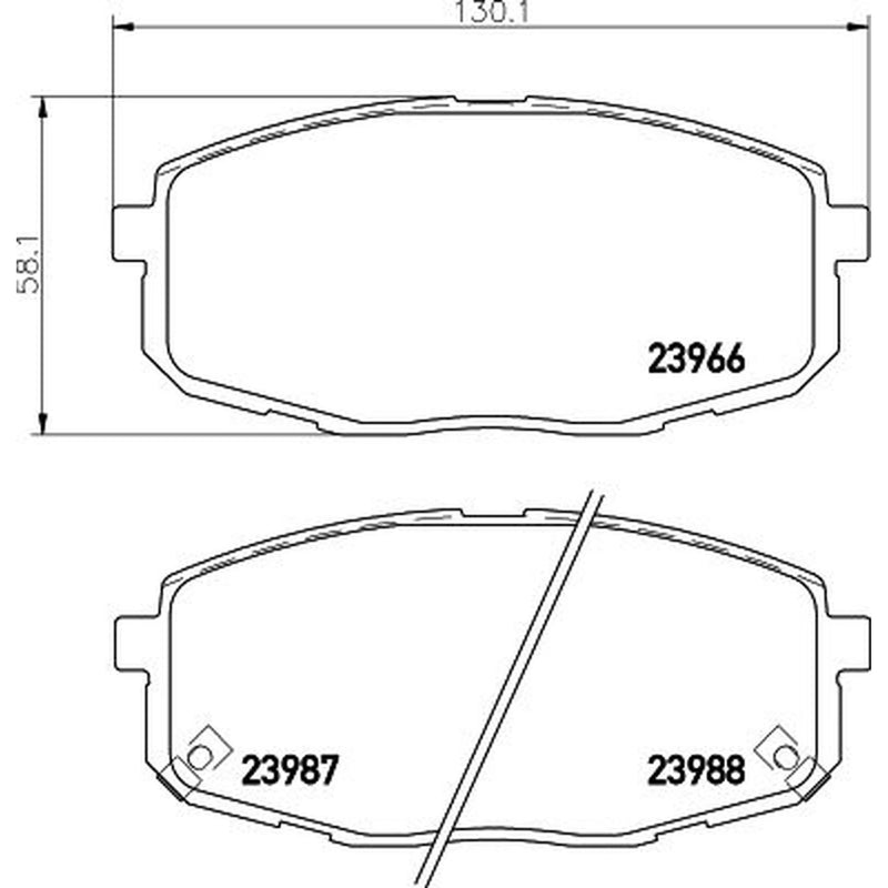 DON Front Brake Pad Set fits Hyundai I30 2007-2012 1.4 1.6 2.0