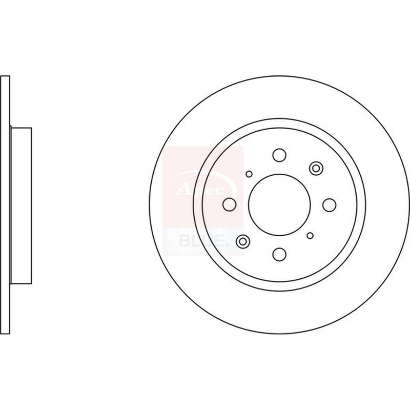 Apec Front & Rear Brake Discs & Pads fits Honda Jazz III 2011-2015 1.3