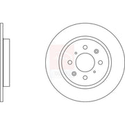 Apec Rear Brake Solid Discs & Pads fits Honda Jazz III 2011-2015 1.3
