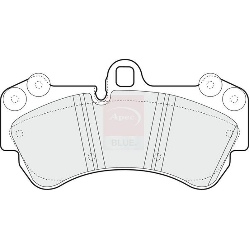Apec Front Brake Pad Set fits Porsche Cayenne 2003-2010 3.0 3.2 3.6