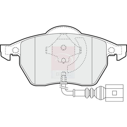 Apec Front Brake Pad Set fits Audi A3 1996-2003 1.8 1.9