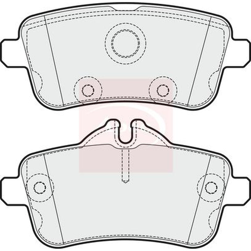 Apec Rear Brake Pad Set fits Mercedes-Benz Gl-Class 2012-2015 166.874