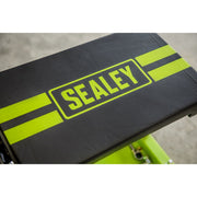Sealey Mechanic's Utility Seat Deluxe Hi-Vis Green SCR9HV Sealey - Dynamic Drive